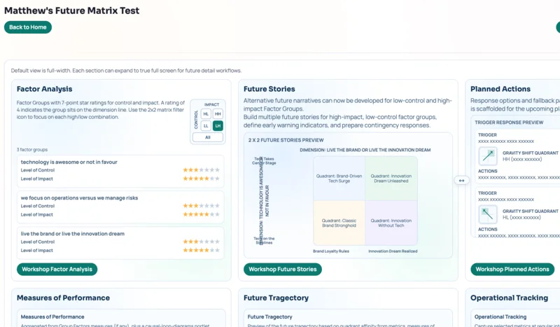 Factor Future Contingency module screenshot