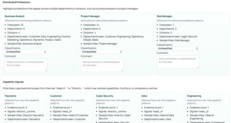 Org Chart Capture module screenshot